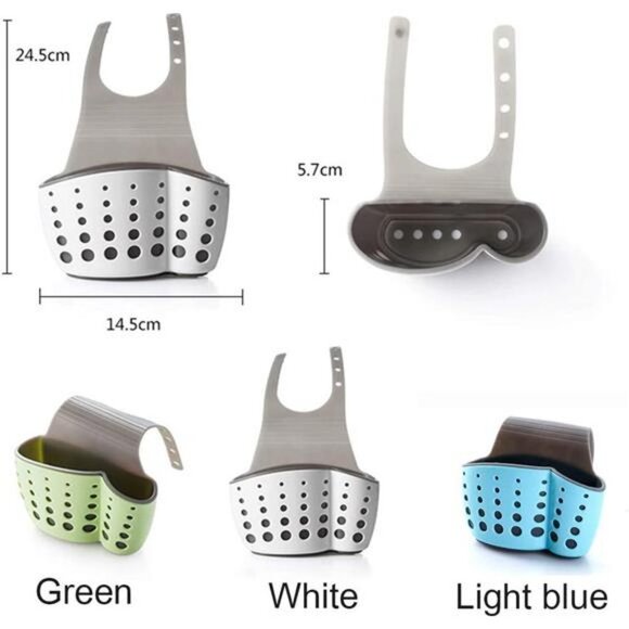 Sink storage rack, plastic saddle faucet caddy table storage box pen holder - Picture 4 of 4